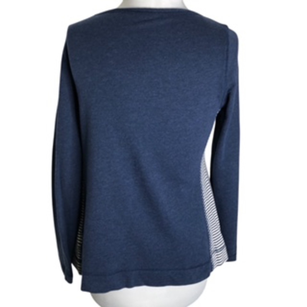 NWOT Nautica Sleepwear/Sweatshirt Navy & White Women's Top Size M - Picture 4 of 7